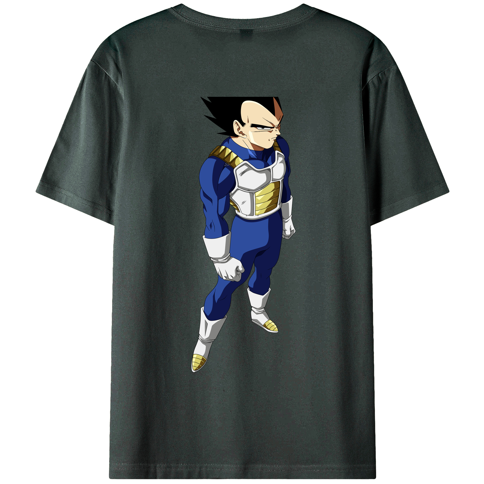 （画像用） ドラゴンボール ベジータ四世（Bejīta Yonsei）DRAGON BALL Vegeta IV 綿100％ メンズ半袖Tシャツ（バックプリント） 通気性